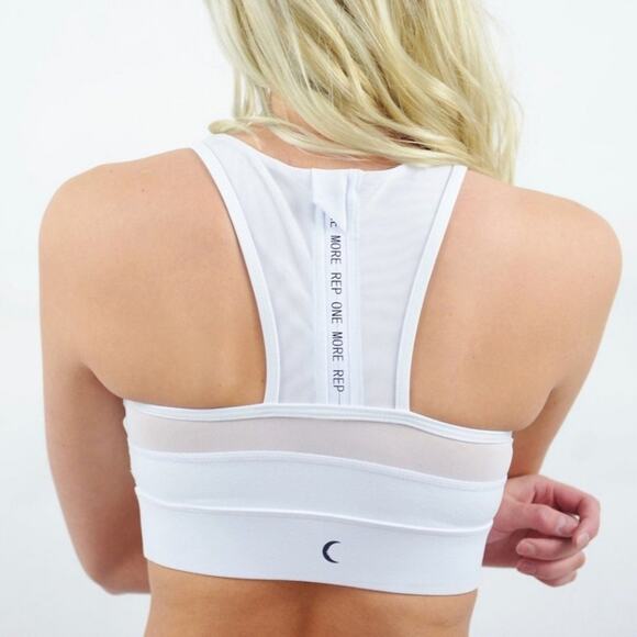 Zyia Active All Star "One More Rep" Sports Bra White/Light Gray Medium (34A-36C) - Picture 2 of 7